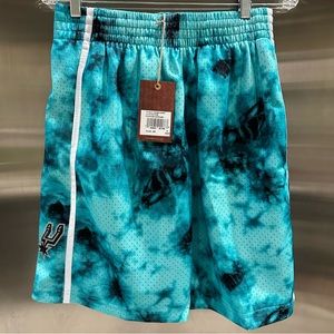 San Antonio Spurs Mitchell & Ness Teal Hardwood Classics Swingman Shorts M